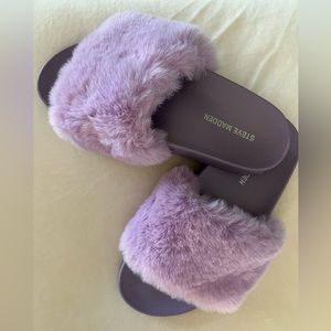 Steve Madden Fur Slides